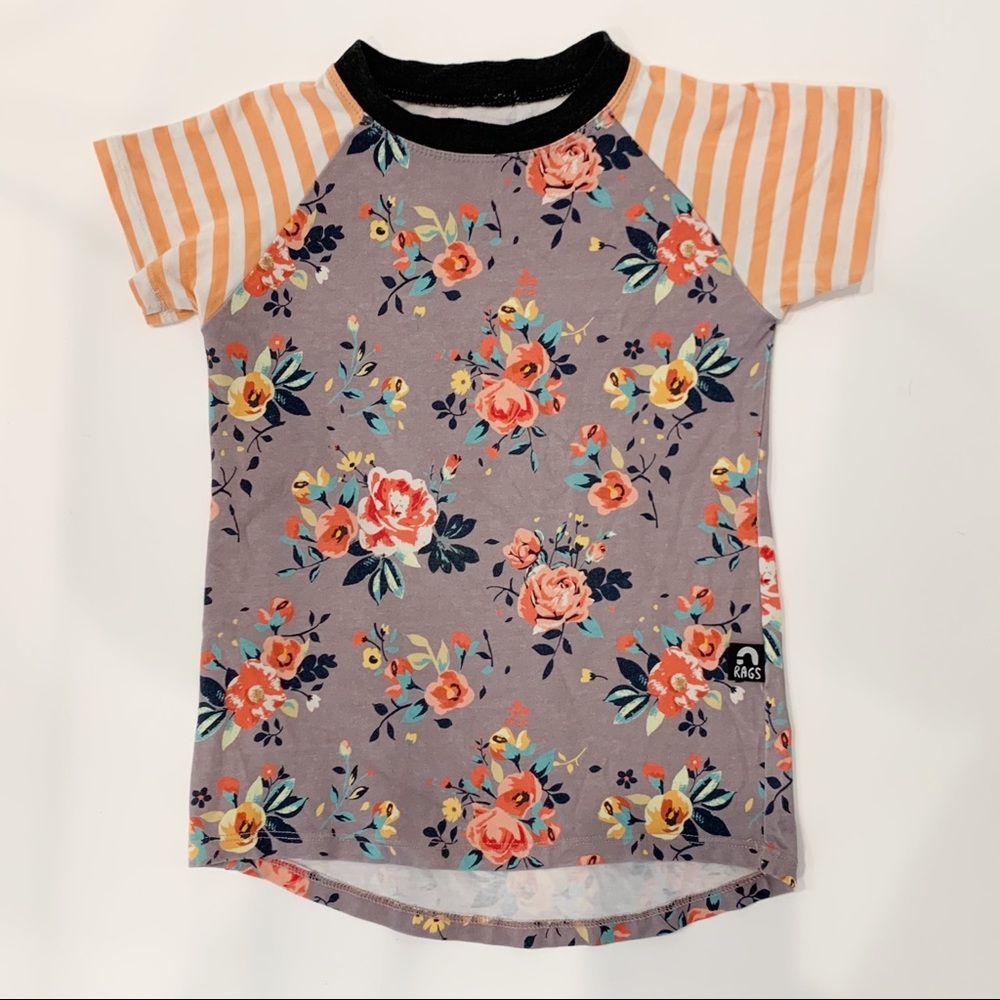Rags 3/4 Floral Raglan Shirt